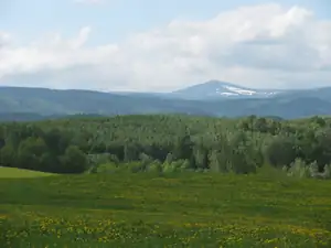 Krkonoše - výhled na Sněžku ..