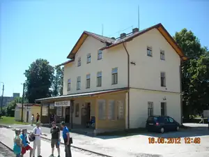 Nová Bystřice-nádraží úzkokolejky...