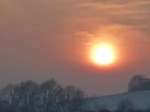 ledový západ Slunce...