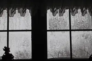 31.3.2013 vánice-okna zasněžená až po vrch...