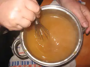 potom želatina z pudinku
