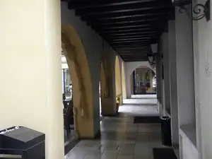 Portogruaro podloubí, dřevěné stropy