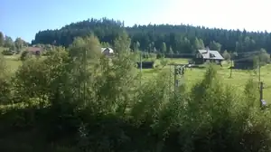 Z turistické rekreace - výhled z pokoje