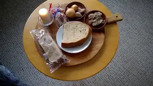 Vánoční jarmark - Bohumín 1. Adventní neděle - domácí chléb fit škvarková pomazánka 😃, bohumínský perníček byl O.K. štramberské uši.